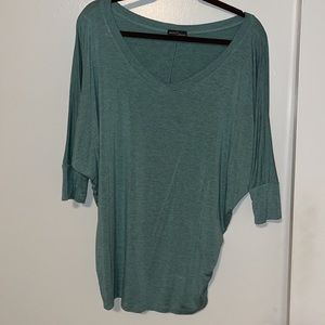 Market & Spruce Teal Batwing Tee blouse size L